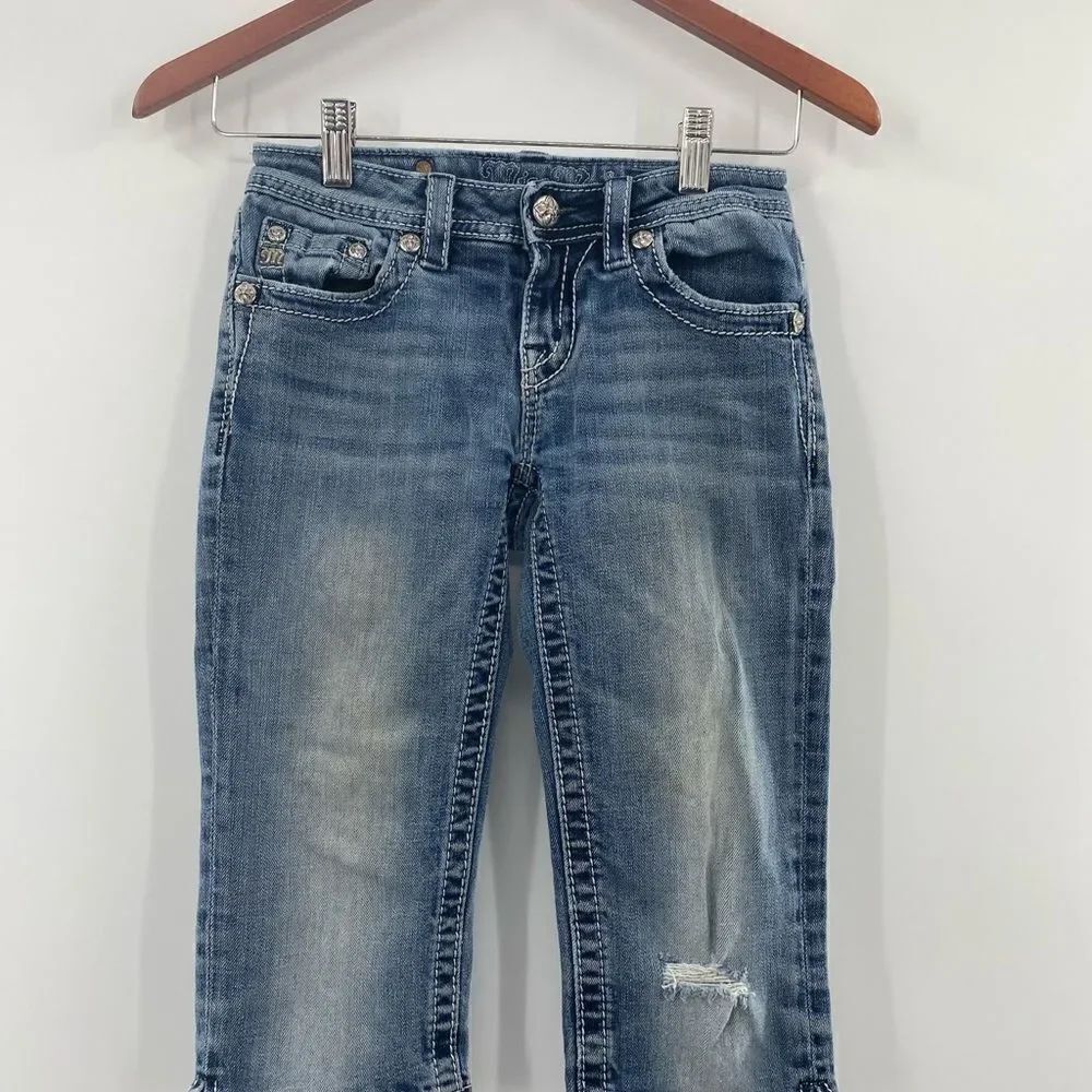 3for$20 Miss Me Jeans Girls Blue Capris size 14